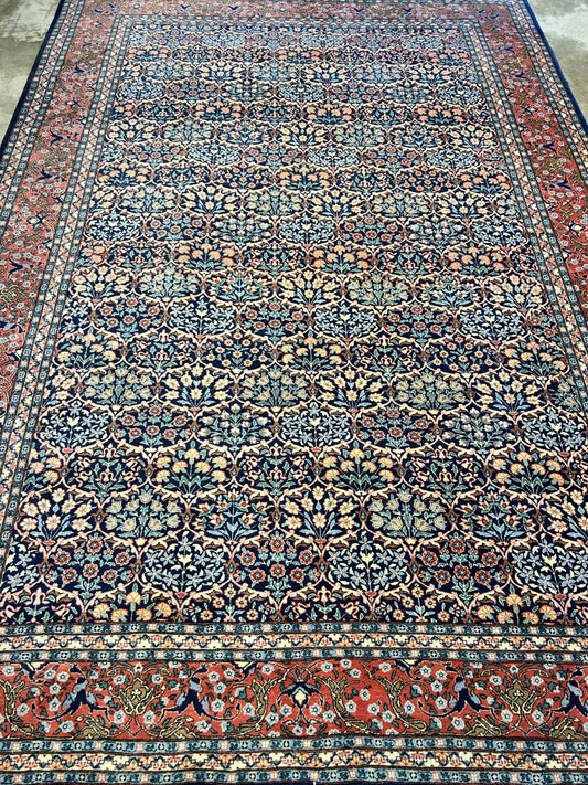 6'8"x9'9" Hand-Knotted 100% Wool Pile Hereke Carpet - Area Rug