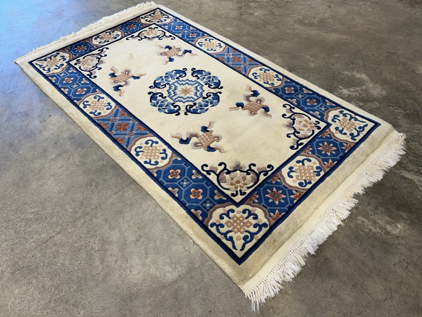 3’1”x5’2” Hand-Knotted 100% Wool Pile Oriental Area Rug - Carpet