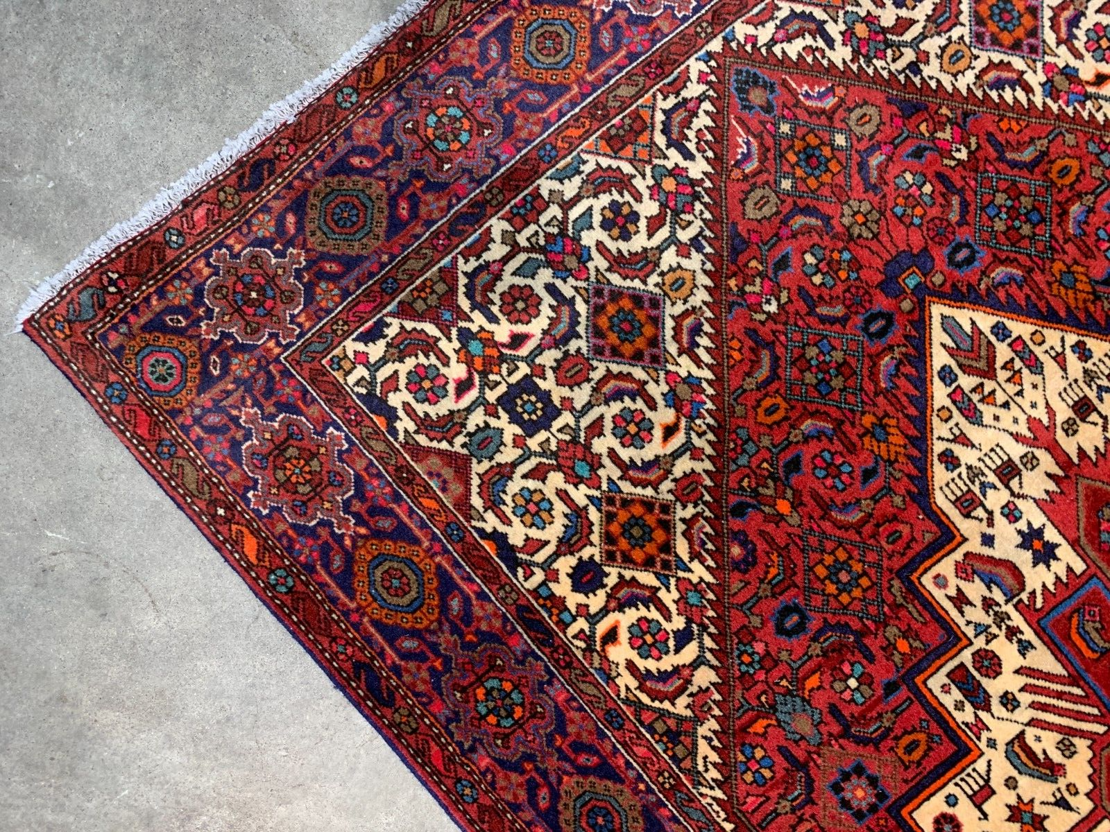 4'x6'7" Hand-Knotted 100% Wool Pile Bijare Gholtogh Carpet - Area Rug