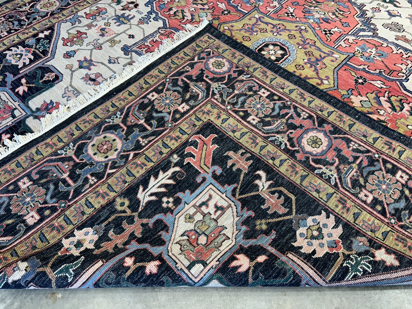 9'x11'10" Hand-Knotted 100%  Wool Pile IndoHeriz Rug