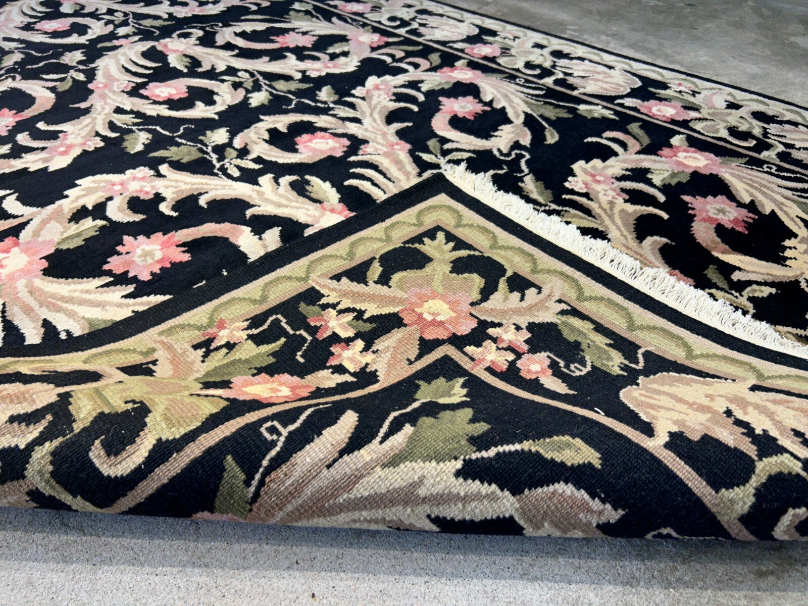 6'x9'2" Hand-Knotted 100% Wool Pile Indo-Tabati Carpet - Area Rug