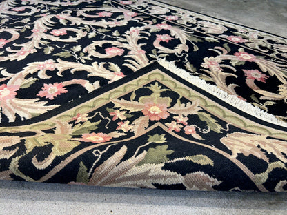 6'x9'2" Hand-Knotted 100% Wool Pile Indo-Tabati Carpet - Area Rug