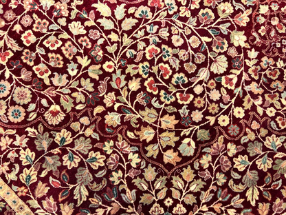 9'x12' Hand-Knotted 100% Lamb Wool Pile Persiane Design Carpet - Area Rug