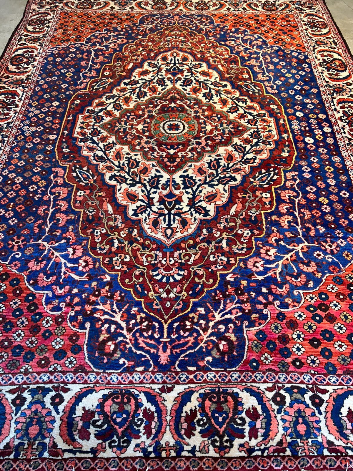 8'4"x11'6" Hand-Knotted 100% Wool Pile Bakhtiarie Rug