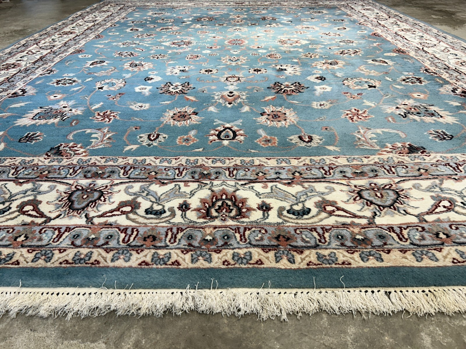 9'x12' Hand-Knotted 100% Wool Pile Kashane Design Carpet - Area Rug