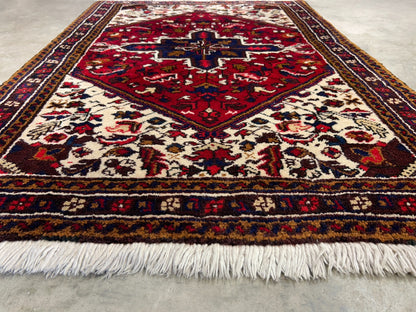 3'x4'6" Hand-Knotted 100% Wool Pile Herize Area Rug - Carpet