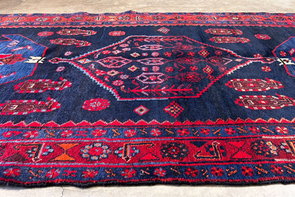 4'7" x 9'9'' Hand-Knotted 100% Lamb Wool Bidjare Area Rug