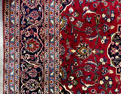 8'2"x12'4" Hand-Knotted 100% Wool Pile Kashane Area Rug - Carpet