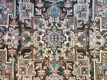 7'5"x11'5" Hand-Knotted 100% Wool Pile Herize Rug