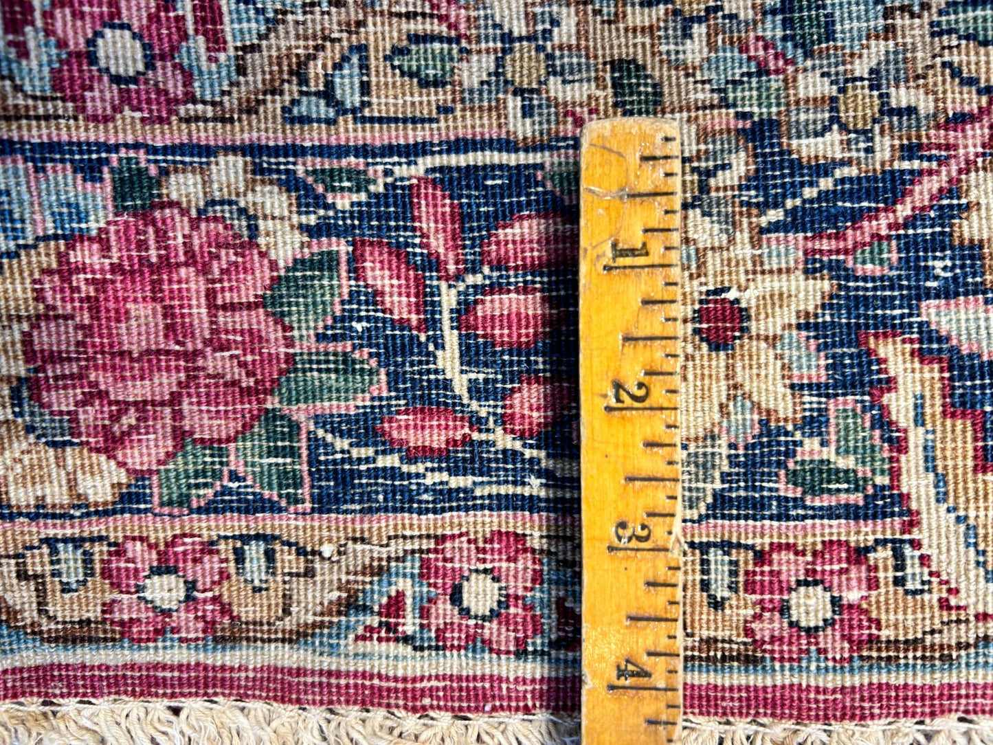 3'x5'1" Antique Hand-Knotted 100% Wool Pile Ravare Kermane Rug