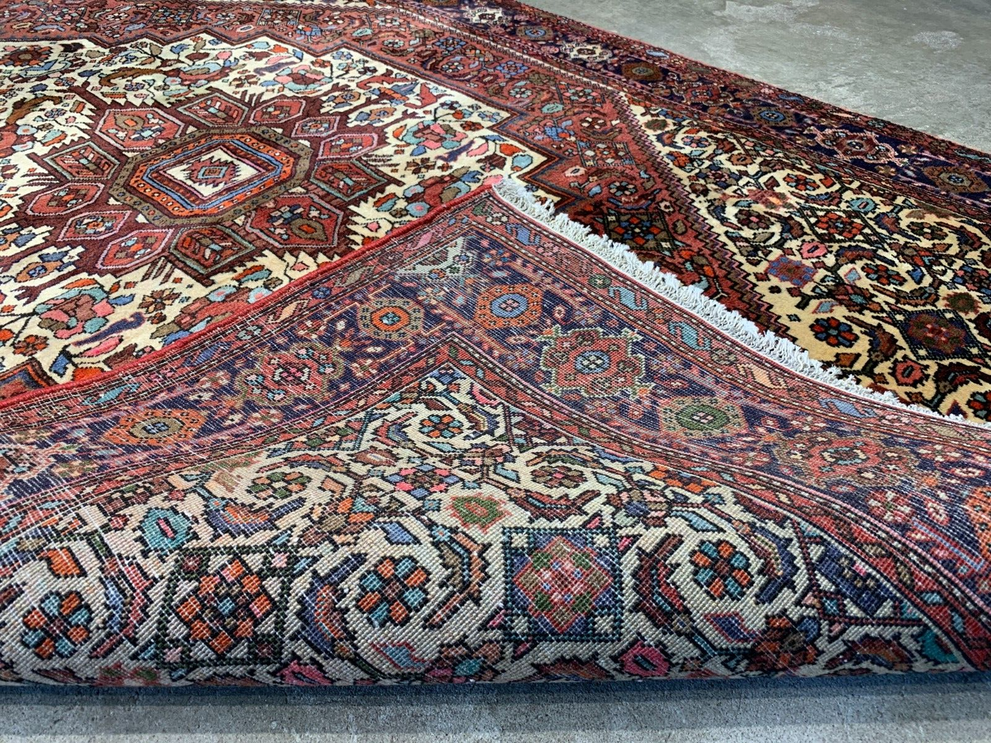 4'3"x6'6" Hand-Knotted 100% Wool Pile Bijare Gholtoghe Carpet - Area Rug