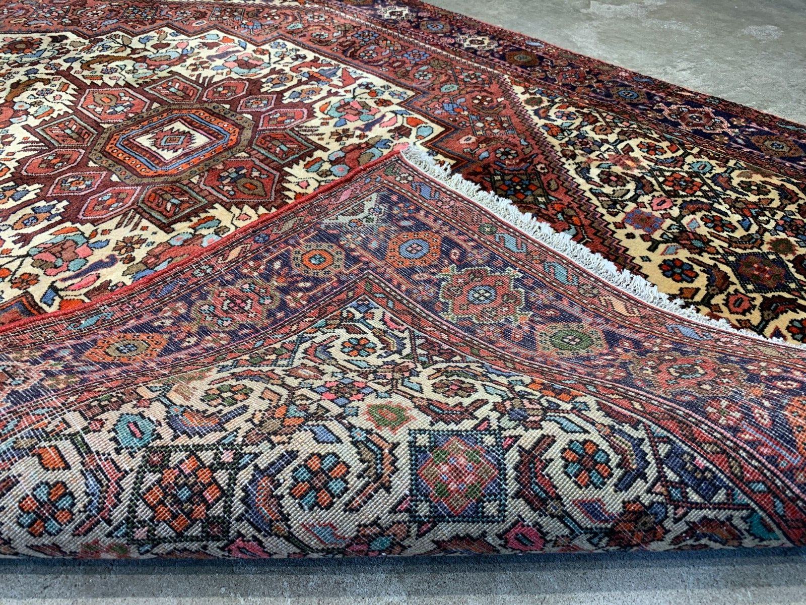 4'3"x6'6" Hand-Knotted 100% Wool Pile Bijare Gholtoghe Carpet - Area Rug