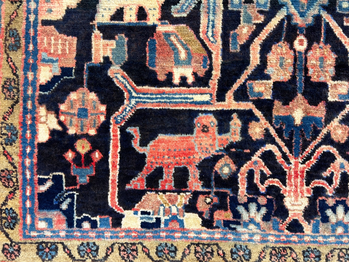 5'4" x 10'5" Hand-Knotted 100% Wool Pile Nahavande Area Rug