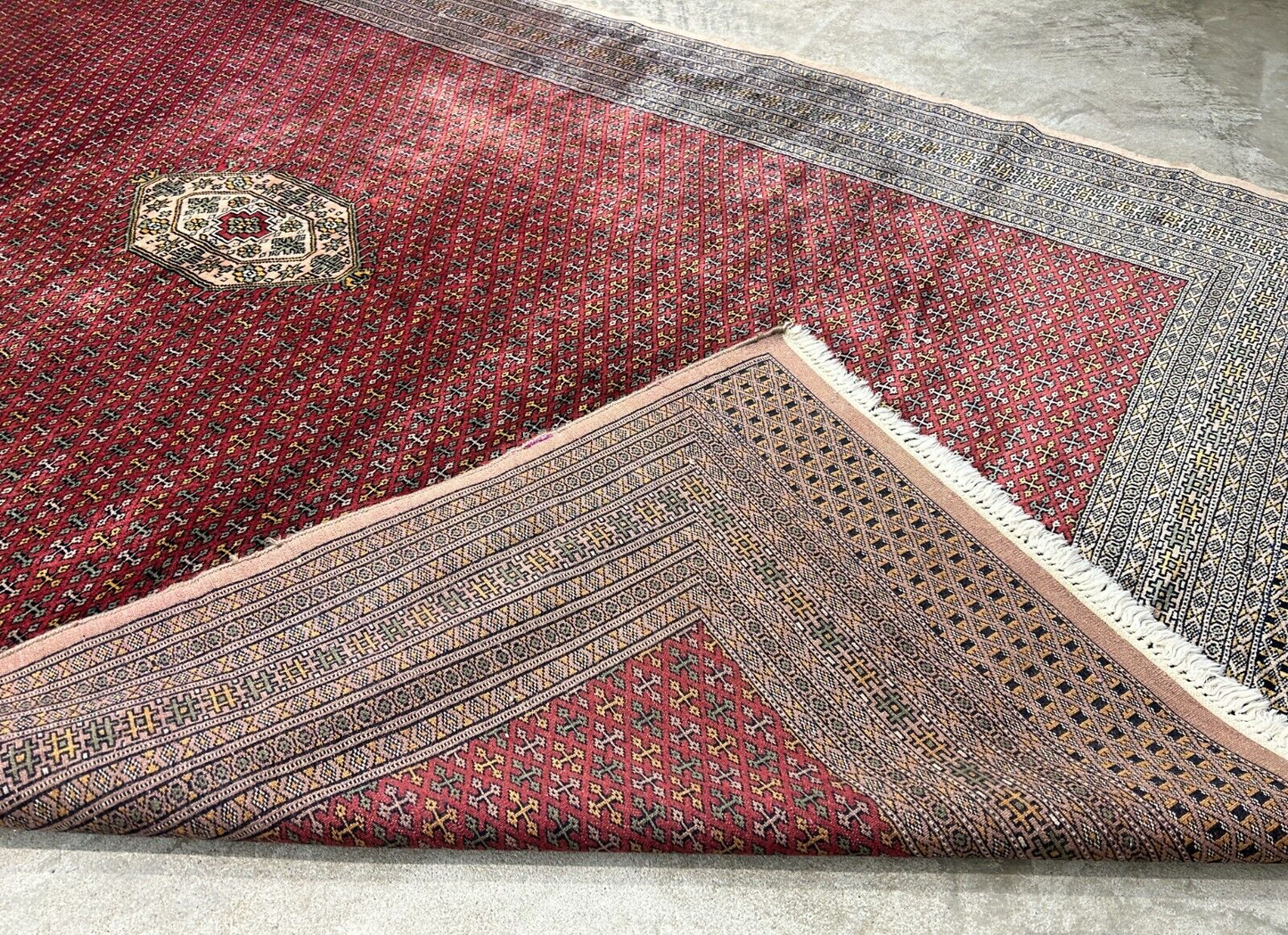 6'x9' Vintage Old Hand-Knotted Wool Oriental Rug - Area Carpet