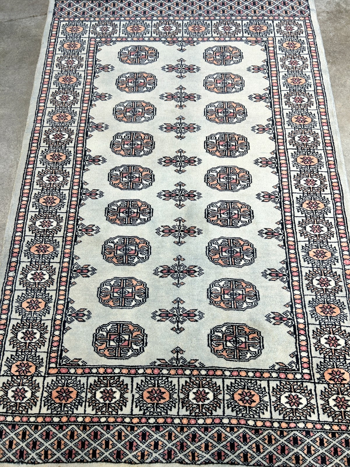 3'1"x4'9" Hand-Knotted 100% Wool Pile Bokhara Rug
