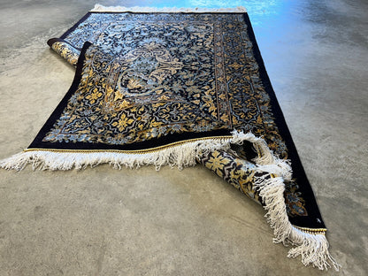 3'4"x5'2" Exquisite Extra-Fine Hand-Knotted 100% Silk Qume Area Rug