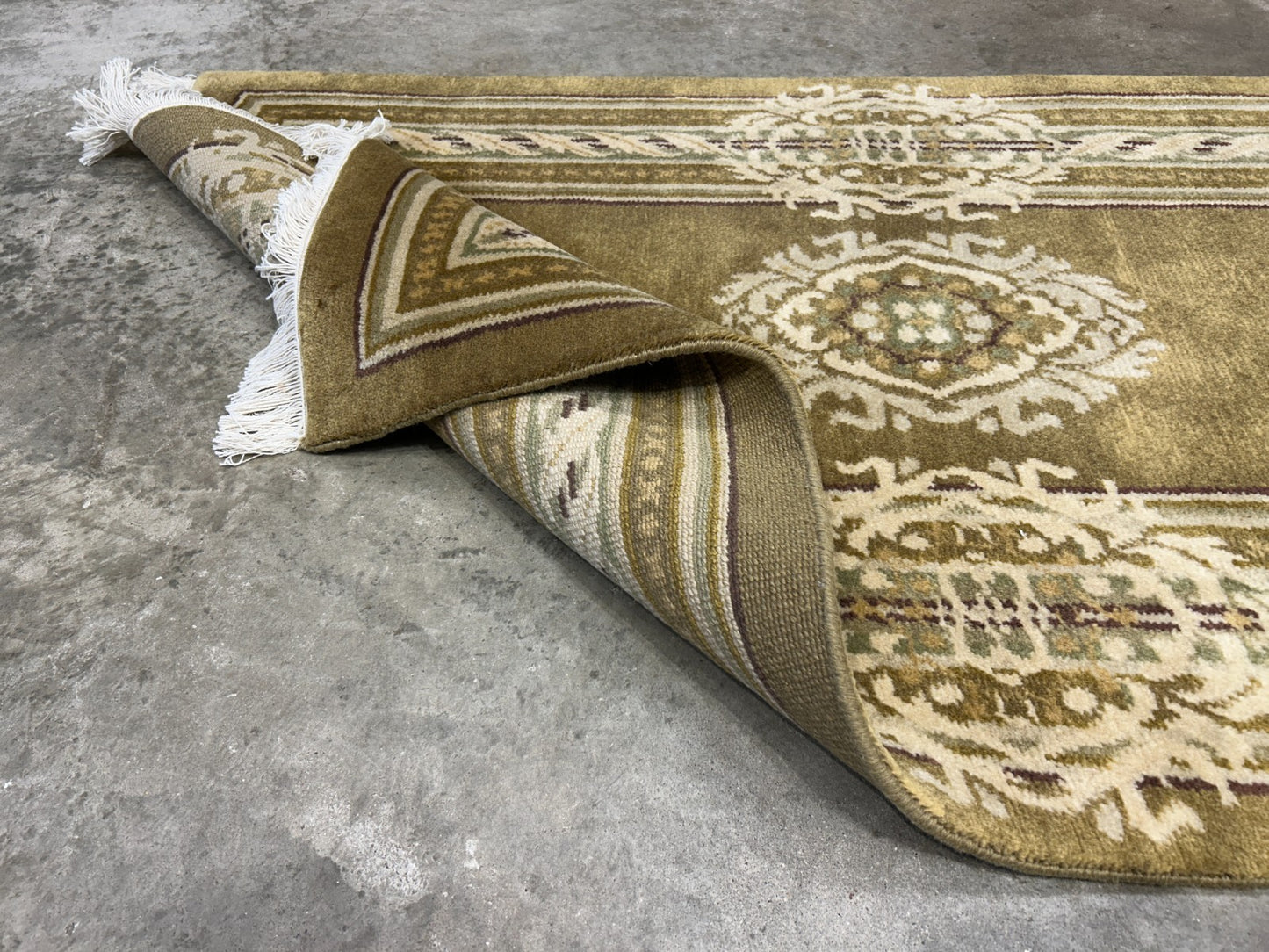 2'11"x5'1" Hand-Knotted 100% Wool Pile Oriental Area Rug - Carpet