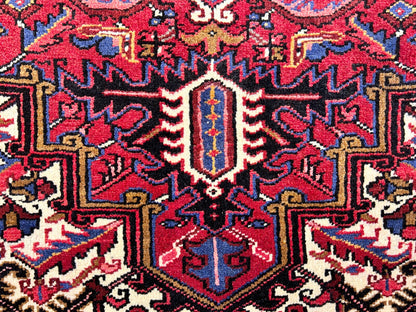 7'3"x9'9" Hand-Knotted 100% Wool Herize Carpet - Area Rug