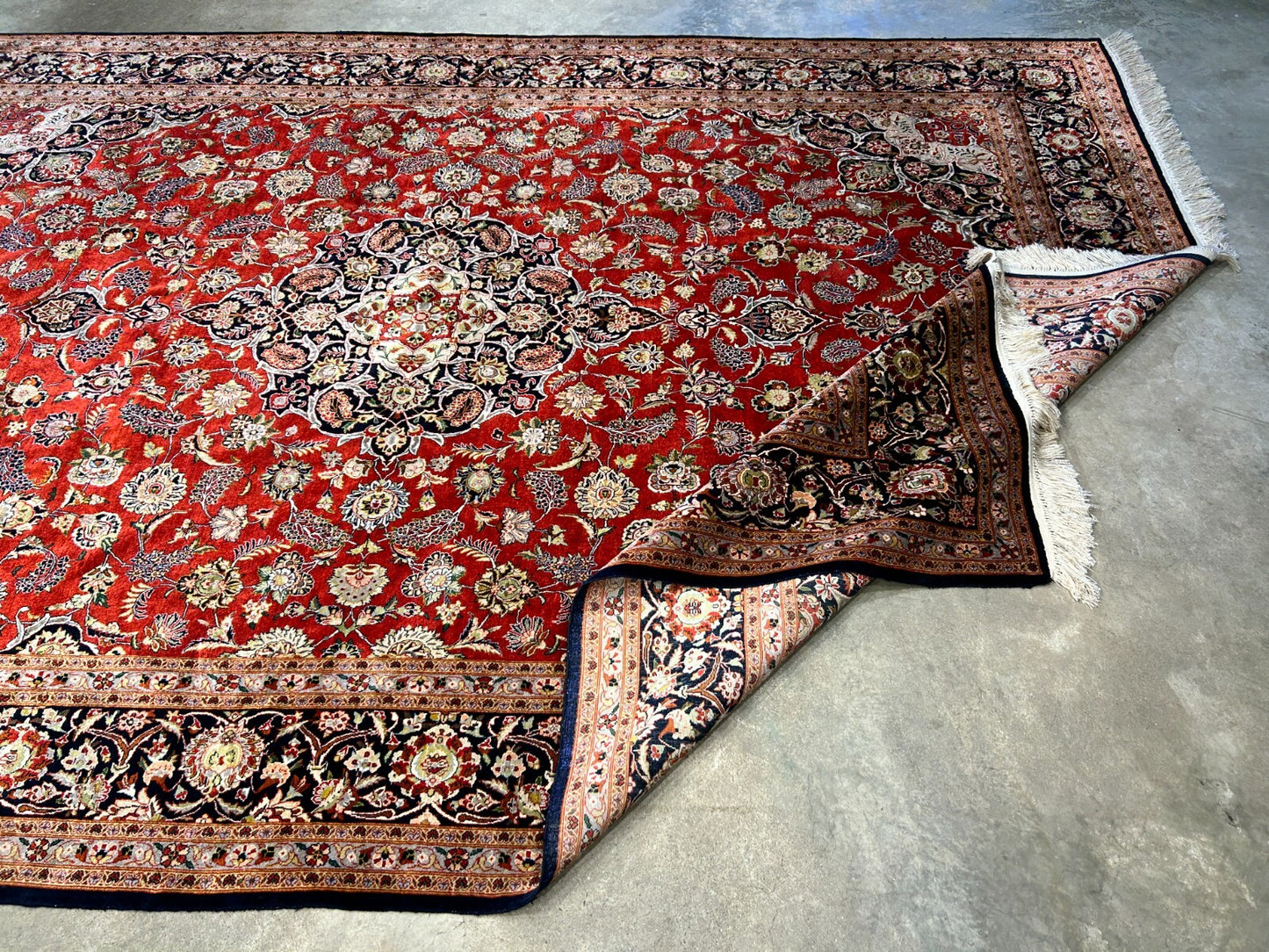 6'10"x9'9" Exquisite Hand-Knotted 100% Silk Kashane Rug
