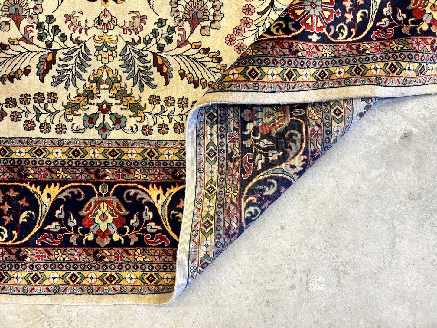 8'8"x11'8" Hand-Knotted 100% Lamb Wool Sarouke Design Carpet - Area Rug