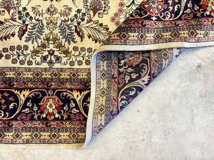 8'8"x11'8" Hand-Knotted 100% Lamb Wool Sarouke Design Carpet - Area Rug