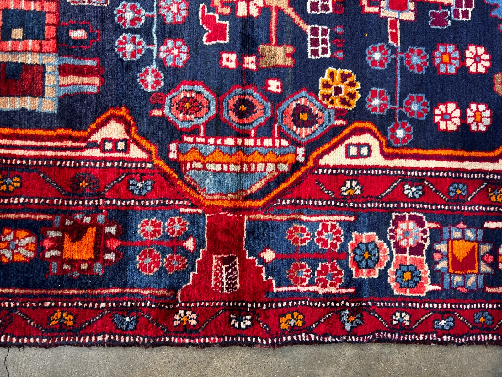 5'4" x 10'0" Hand-Knotted 100% Wool Pile Tuyserkan Area Rug - Carpet