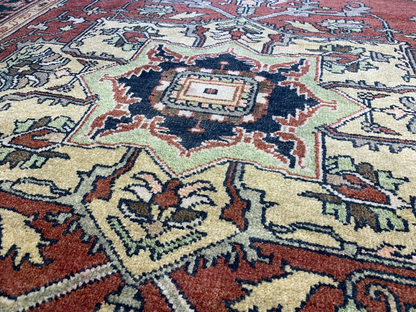 5'2'' x 7'9" Hand-Knotted 100% Wool Serapie Design Rug - Carpet