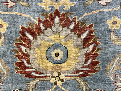 9'x12' Hand-Knotted 100% Wool Pile Mahal Design Carpet - Area Rug