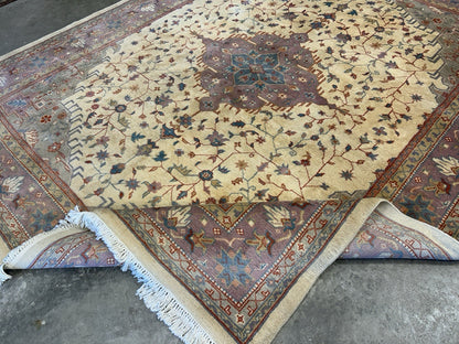 7’10”x9’6” Hand-Knotted 100% Wool Pile Oriental Area Rug - Carpet