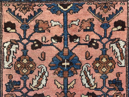 3’3”x6’ Antique Hand-Knotted 100% Wool Pile Hamadane Area Rug - Carpet