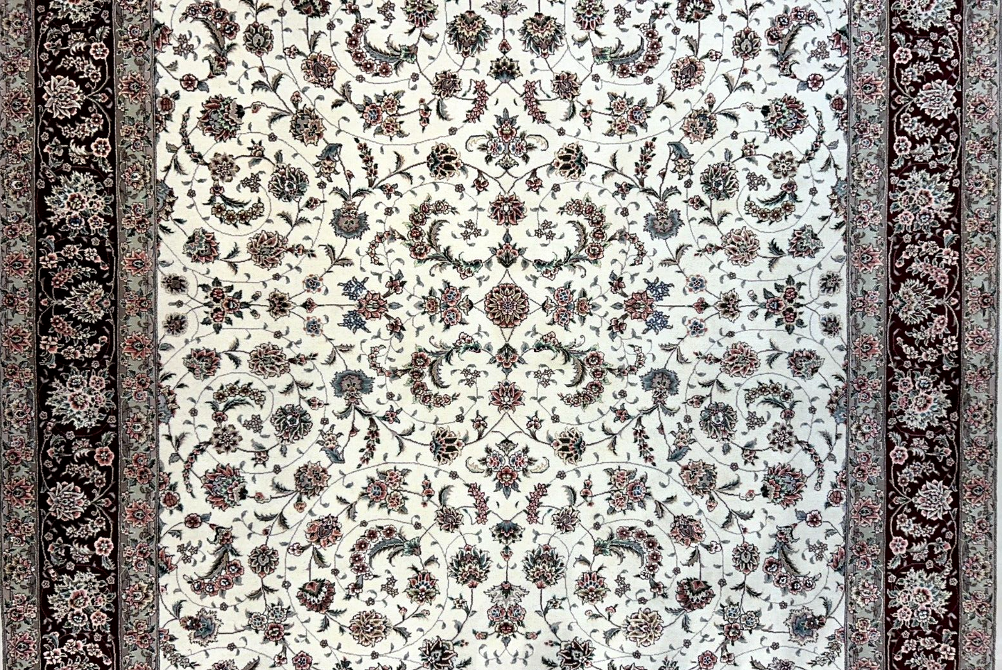 9'x12' Hand-Knotted Wool & Silk Pile Sinopersian Carpet - Area Rug