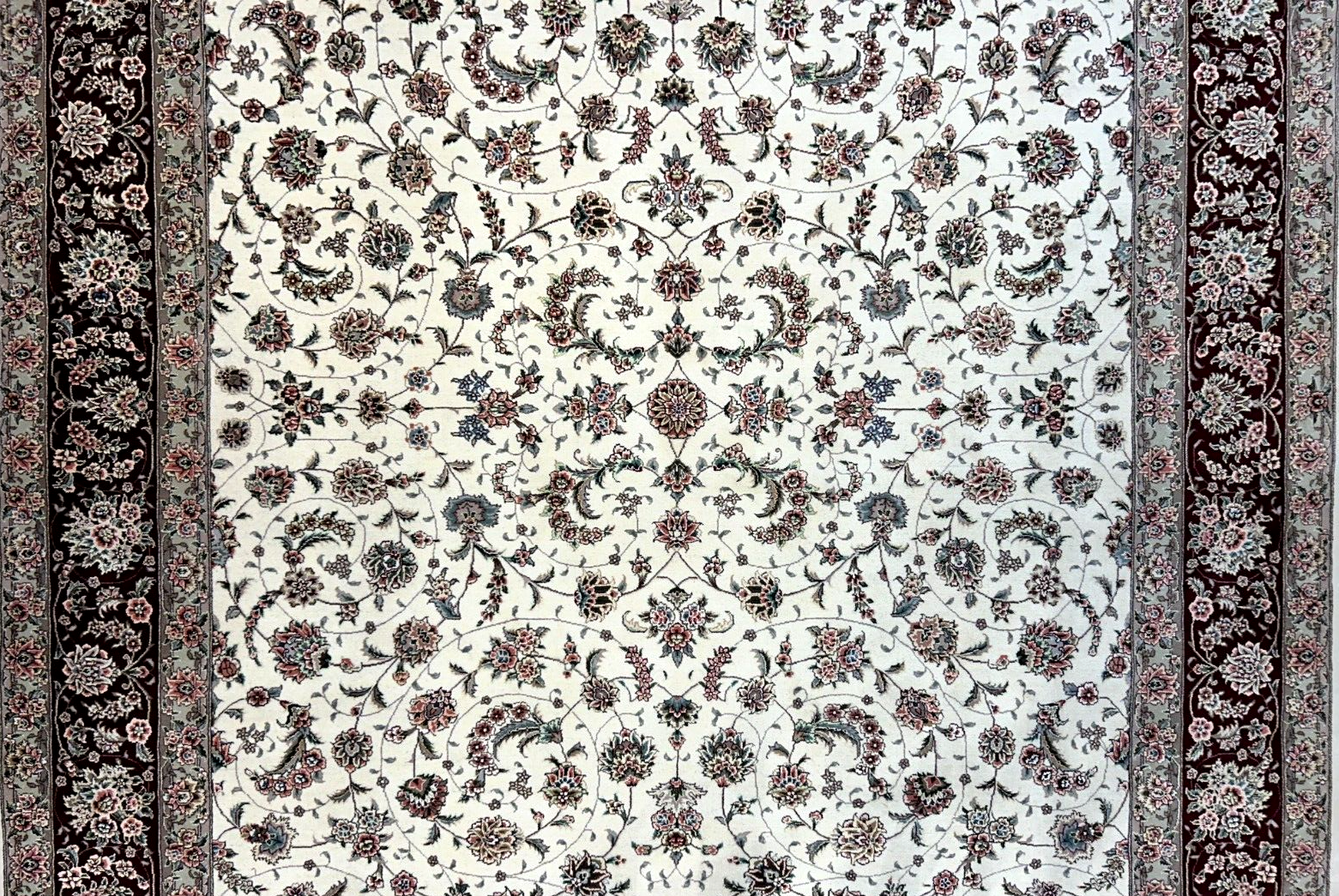 9'x12' Hand-Knotted Wool & Silk Pile Sinopersian Carpet - Area Rug