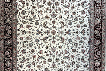 9'x12' Hand-Knotted Wool & Silk Pile Sinopersian Carpet - Area Rug