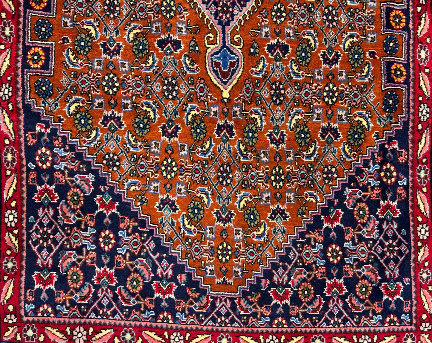 4'8"x7'2" Hand-Knotted 100% Wool Pile Bidjare Area Rug - Carpet