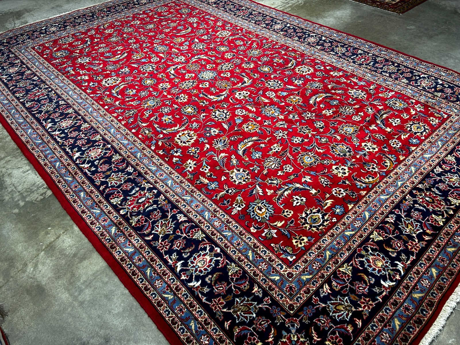 8'2"x12'1'' Fine Hand-Knotted Fine 100% Wool Pile  Kashane Area Rug