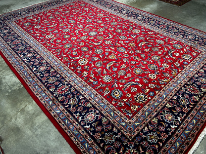 8'2"x12'1'' Fine Hand-Knotted Fine 100% Wool Pile  Kashane Area Rug