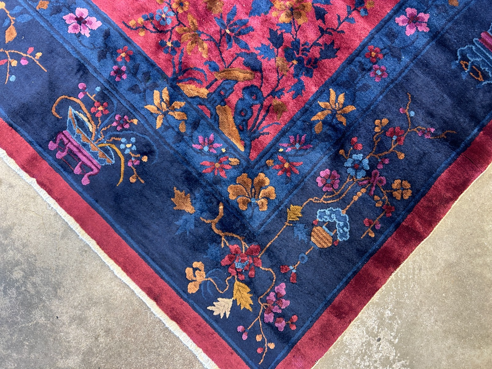 9'x12' Collector Antique Hand-Knotted 100% Wool Pile Art Deco Nichols Rug