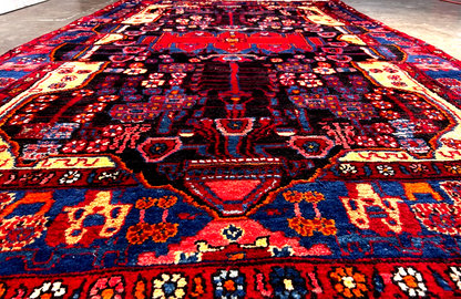 5'0" x 8'9" Hand-Knotted 100% Lamb Wool Pile Nahavande Area Rug - Carpet