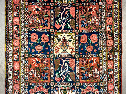 3'5"x5'2" Hand-Knotted 100% Lamb Wool Bakhtiarie Carpet - Area Rug