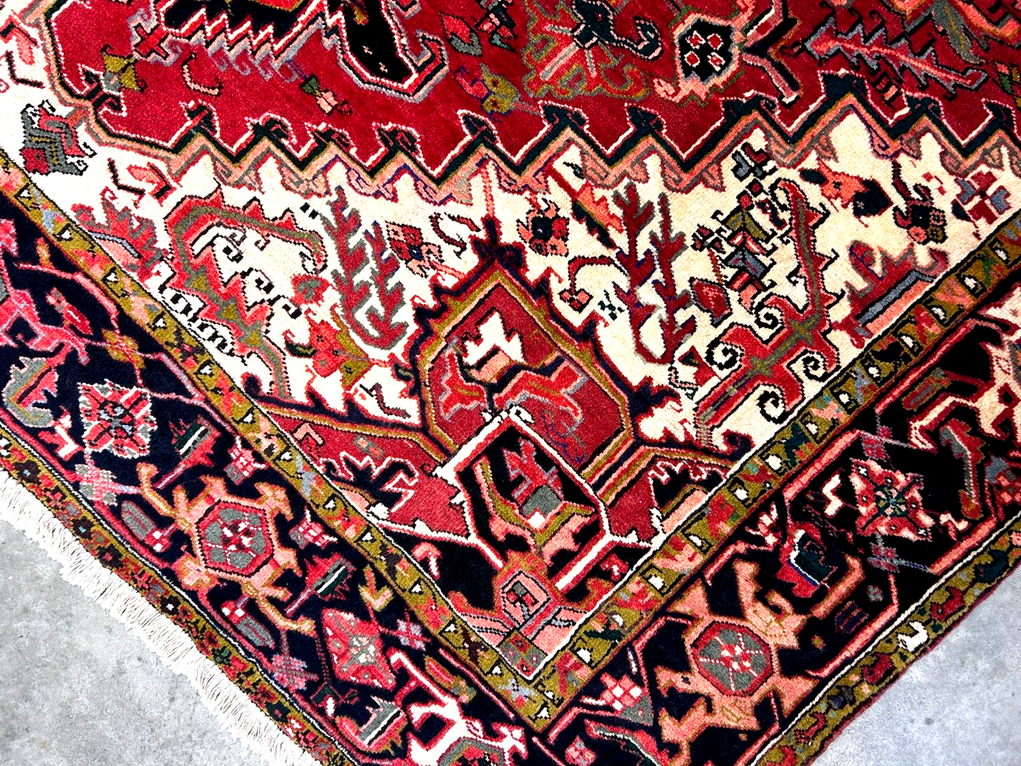 8'3" x 10'6'' Hand-Knotted 100% Wool Pile Herize Area Rug - Carpet