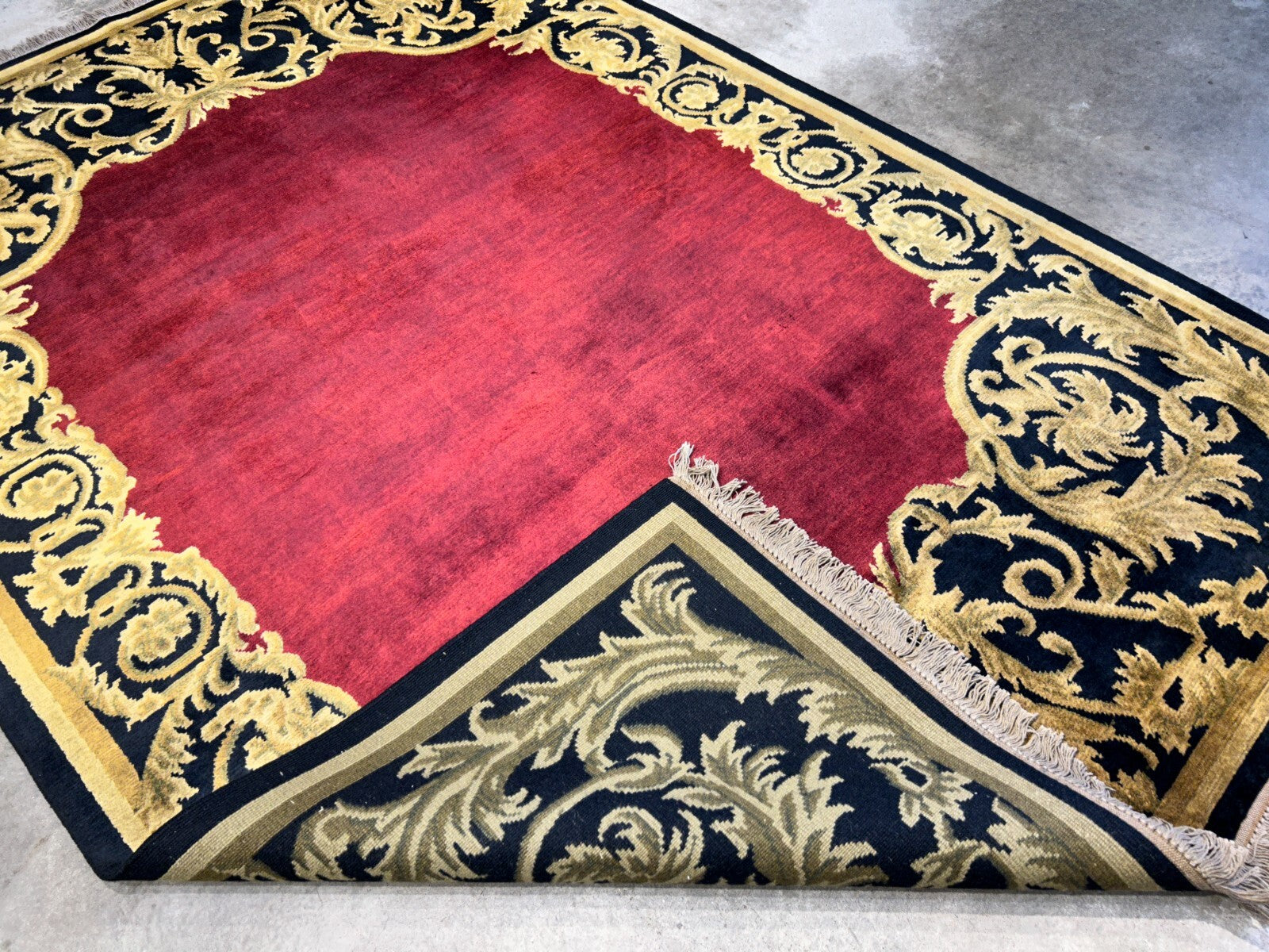 5'11"x8'8'' Hand-Knotted 100% Lamb Wool Pile Tibetan Area Rug - Area Carpet