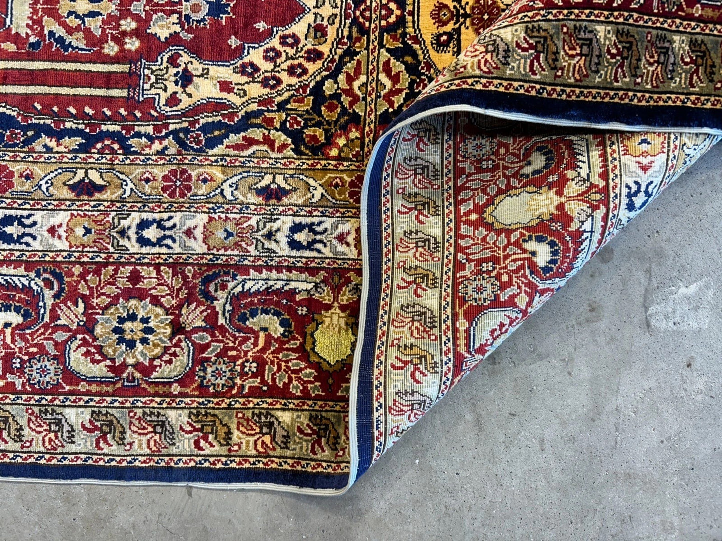 3'x4'5" Exquisite Fine Hand-Knotted 100% Silk Hereke Area Rug