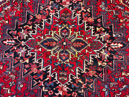 7'8"x11'5" Hand-Knotted 100% Wool Pile Herize Rug