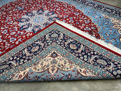 9'1" x 11'11" Very Fine Hand-Knotted 100% Wool Carpet - Tabrize Design Area Rug