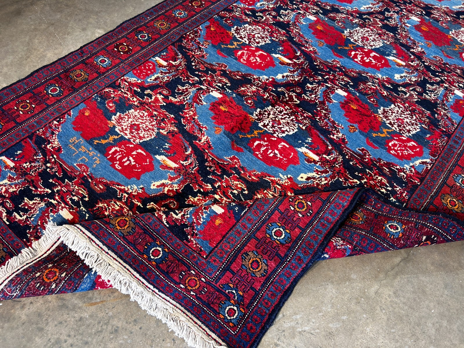 4'9" x 10'0'' Hand-Knotted 100% Lamb Wool Pile Sennehe Area Rug - Carpet