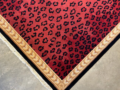 8'x11'2" Hand-Knotted 100% Wool Pile Tibetian Area Rug - Carpet