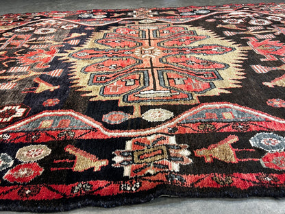 4'9" x 10'8" Hand-Knotted 100% Wool Pile Nahavande Area Rug - Carpet