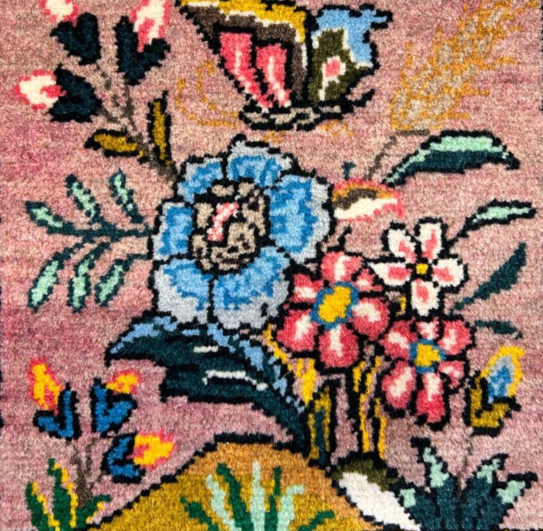 3'5"x5'2" Hand-Knotted 100% Lamb Wool Bakhtiarie Carpet - Area Rug