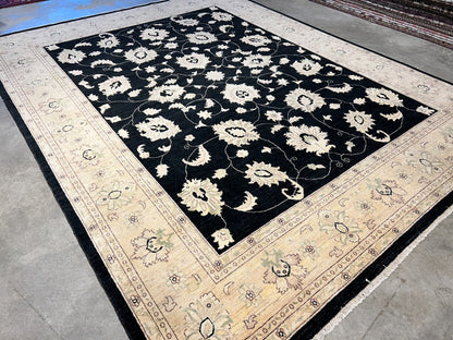 9'x12' Hand-Knotted 100% Wool Pile Oriental Rug