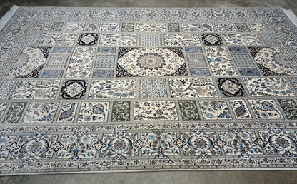 6'9"x10'2" Extra Fine Hand-Knotted Wool & Silk Habibian Naine Rug - Area Carpet